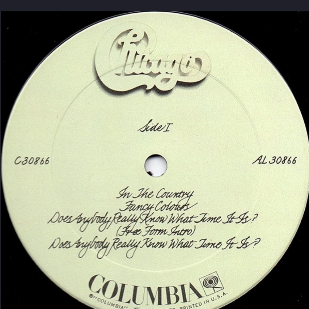 Chicago Vinyl Record Side 1